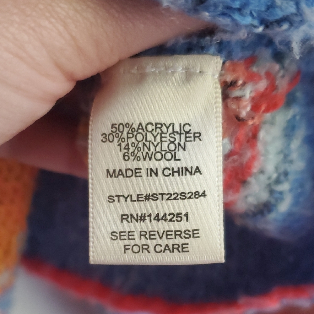 Colorful Patchwork Women's Sweater - Picture 3 of 8